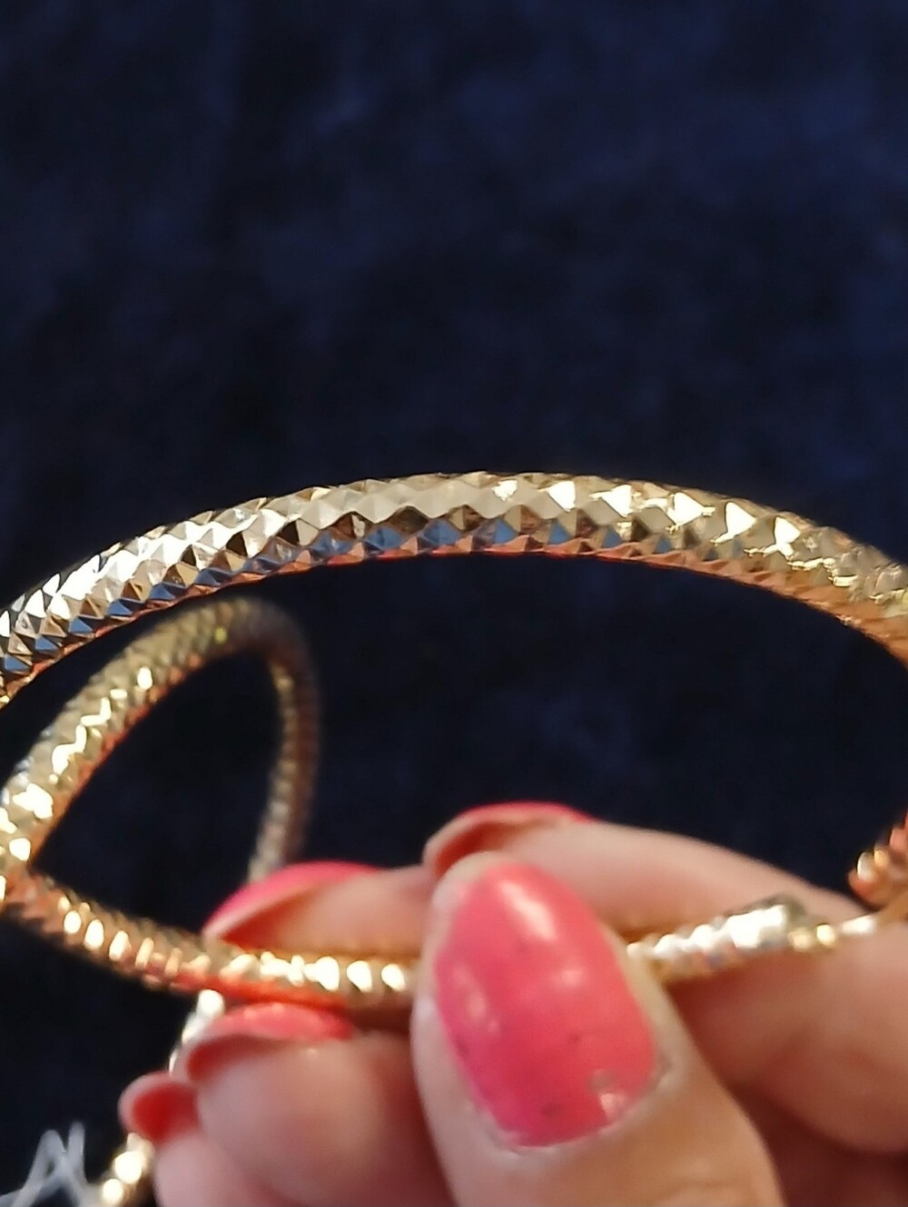 Gold Large Hoops - Picture 7 of 11